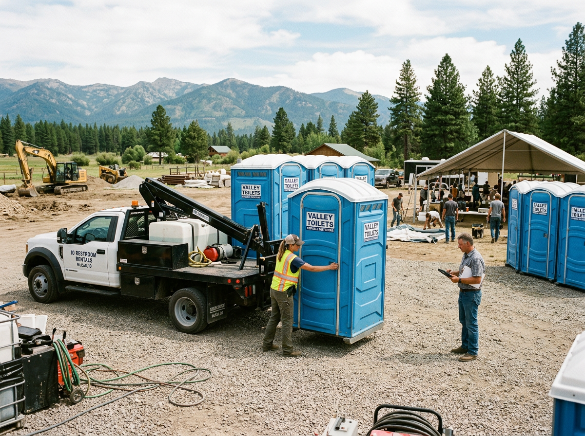 portable toilet and restroom trailer rental in Hailey